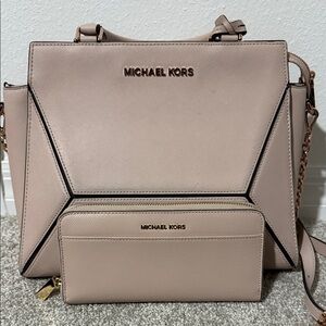 Michael Kors Women's Rose Gold Satchel & Wallet